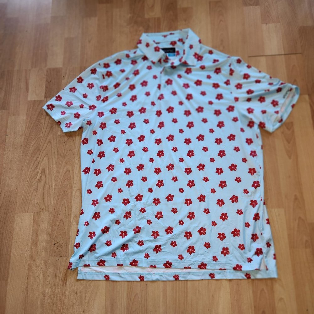 Blue Floral Etonic Golf Shirt